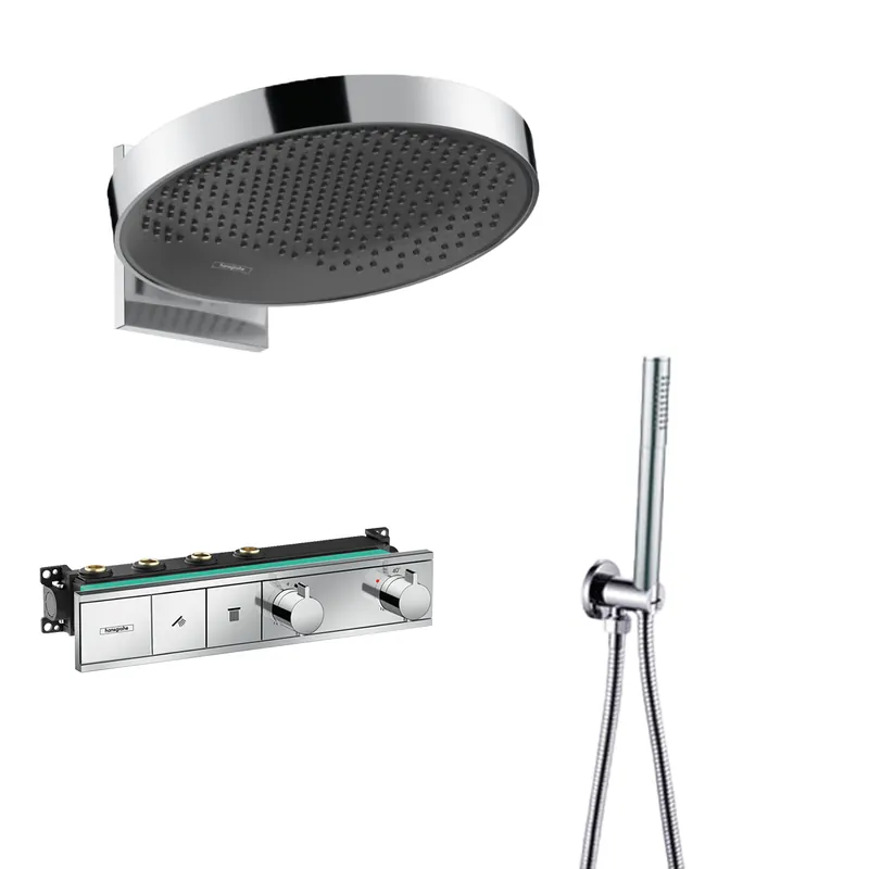Flitsaanbieding Hansgrohe Rainfinity inbouw regendouche met thermostaatkraan RainSelect en Saniclear handdouche chroom