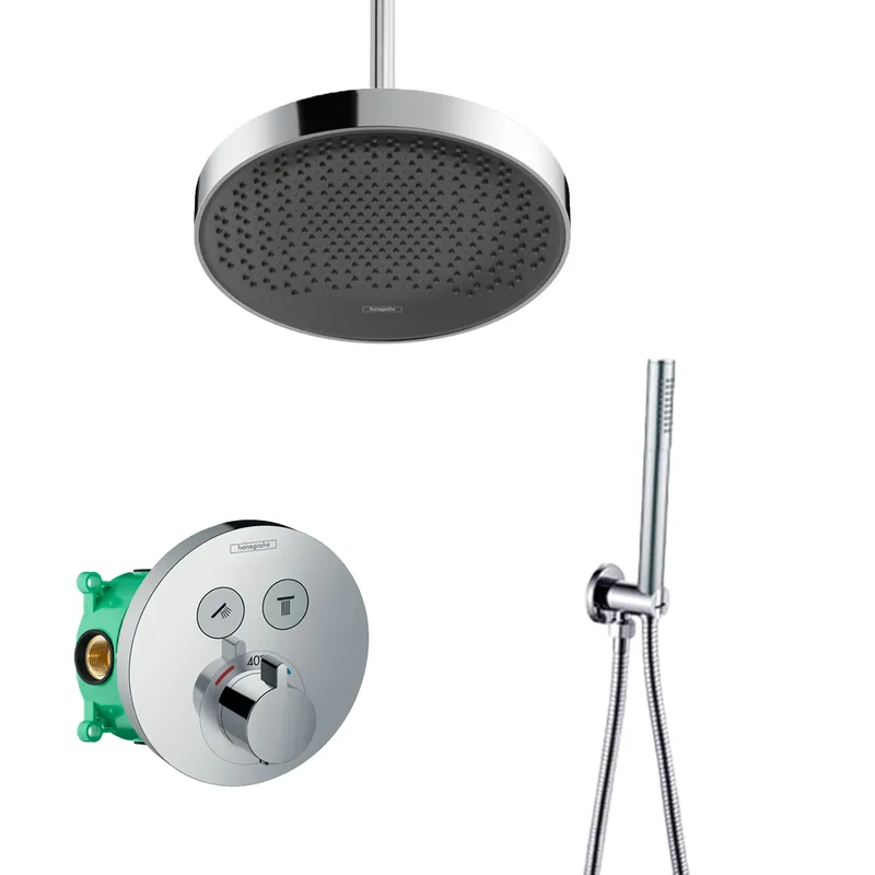 Hansgrohe Rainfinity inbouw regendouche met thermostaatkraan Shower Select en Saniclear plafondarm chroom Koop Vandaag