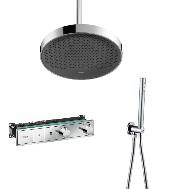 Hansgrohe Rainfinity inbouw regendouche met thermostaatkraan RainSelect en Saniclear plafondarm chroom Populair