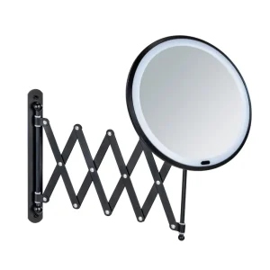 Limited Edition Wenko Barona make-up spiegel met LED-verlichting zwart mat