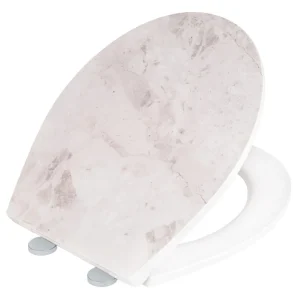 Wenko Embossed softclose toiletzitting White Marble Rechtstreeks Van De Fabrikant