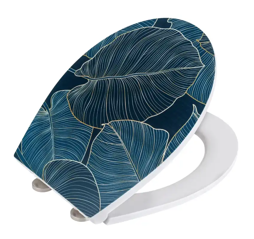 Laatste Versie Wenko Embossed softclose toiletzitting Big Leaves