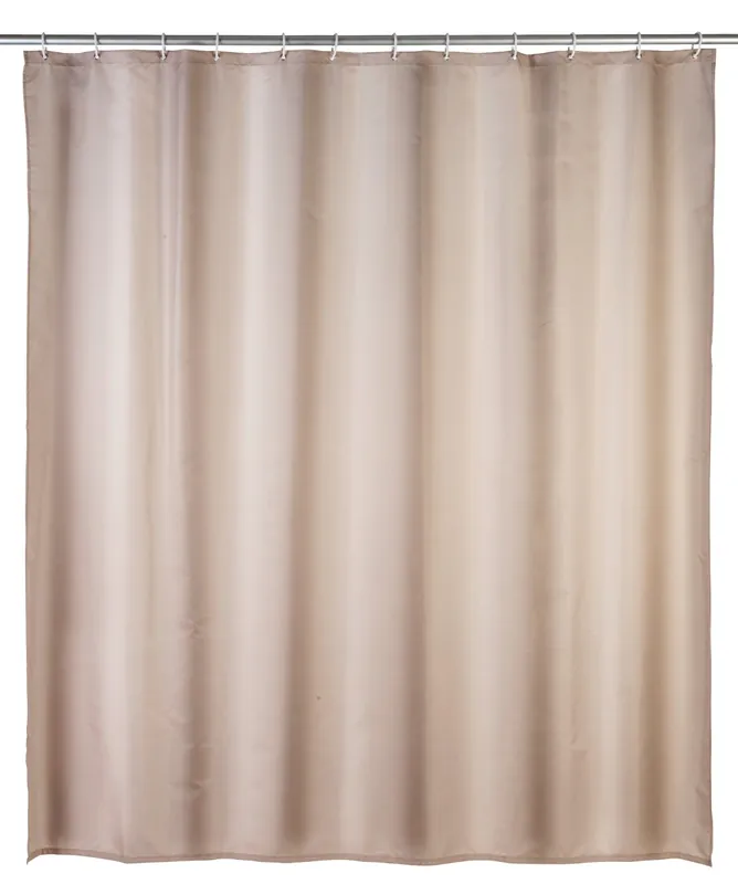 Superprijs Wenko anti-schimmel douchegordijn 180x200cm polyester uni beige inclusief ringen