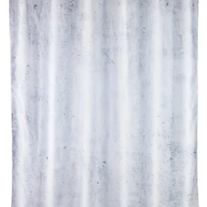 Wenko douchegordijn 180x200cm grijs beton inclusief ringen Garantie Inbegrepen