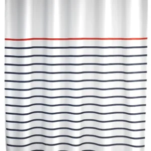 Wenko douchegordijn 180x200cm Marine inclusief ringen Favoriet
