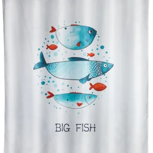 Beperkt Aanbod Wenko douchegordijn 180x200cm Big Fish inclusief ringen