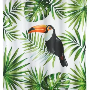 Wenko douchegordijn 180x200cm Tucan inclusief ringen Veilige Betaling