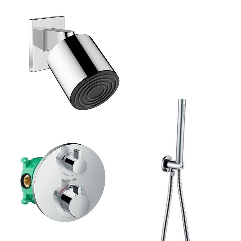 Beste Prijs Hansgrohe Pulsify S inbouw regendouche met thermostaatkraan Ecostat S en Saniclear handdouche chroom