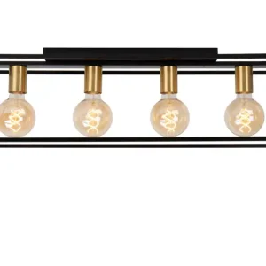 Beperkt Aanbod Lucide Ruben plafondlamp 90x20cm E27 zwart mat