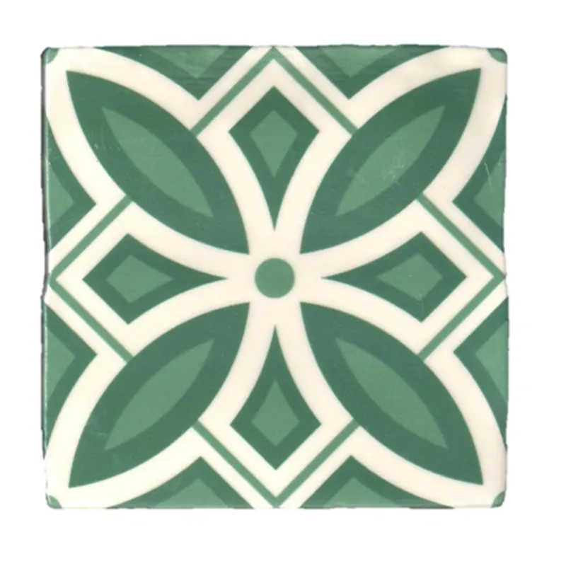 Dagaanbieding Terre d'Azur Madelaine Decor 29 wandtegel 13x13cm groen - 30 stuks per doos