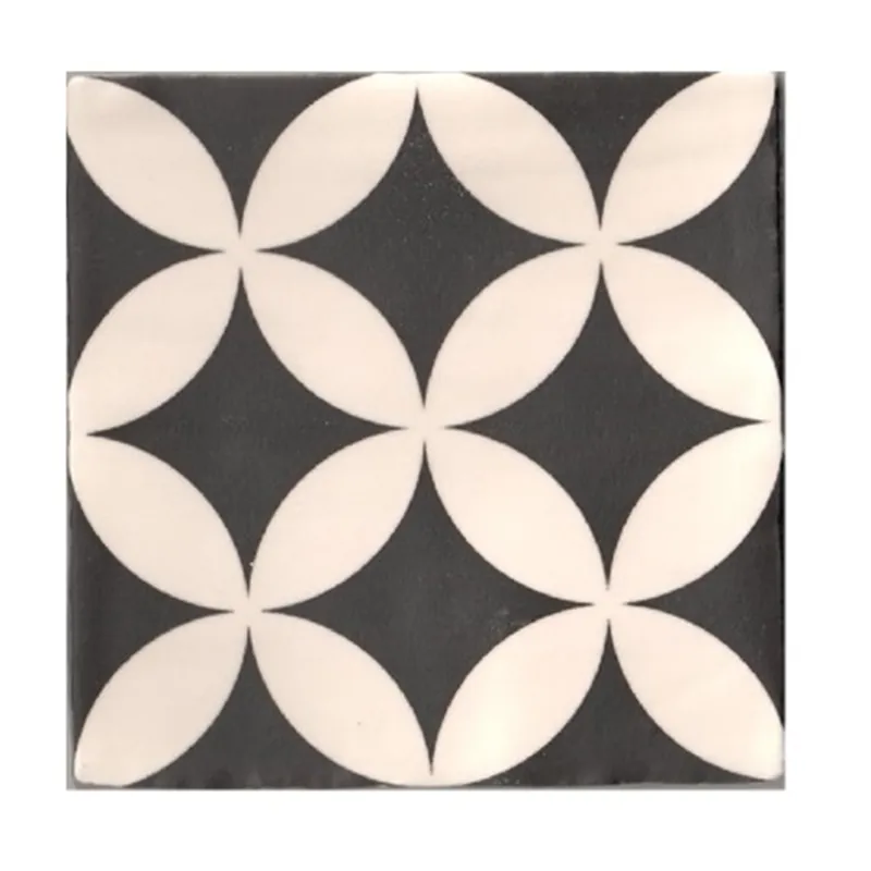 Limited Edition Terre d'Azur Madelaine Decor 13 wandtegel 13x13cm zwart - 30 stuks per doos