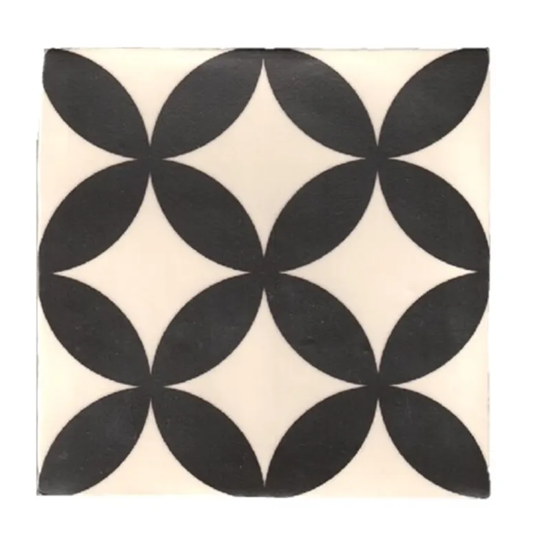 Terre d'Azur Madelaine Decor 21 wandtegel 13x13cm zwart/wit - 30 stuks per doos Plaats Bestelling