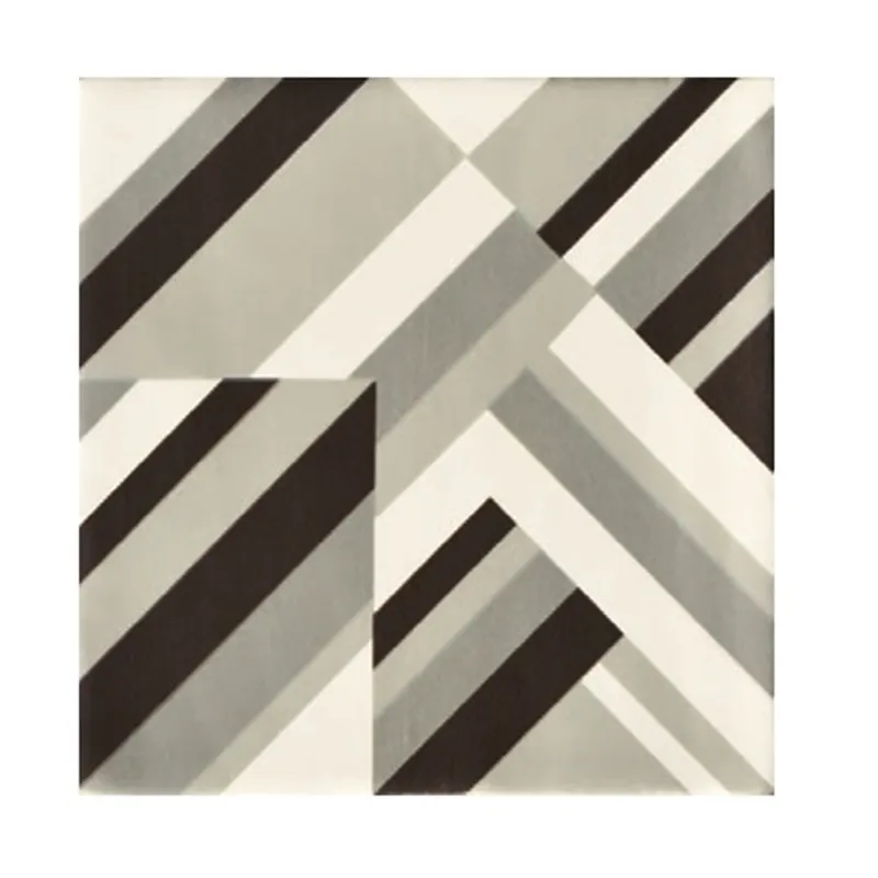 Rechtstreeks Van De Fabrikant Terre d'Azur Madelaine Decor 6 wandtegel 13x13cm grijs - 30 stuks per doos