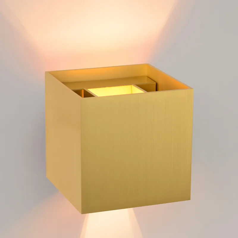 Lucide Xio wandlamp 10x10cm G9 goud mat Nieuwe Collectie