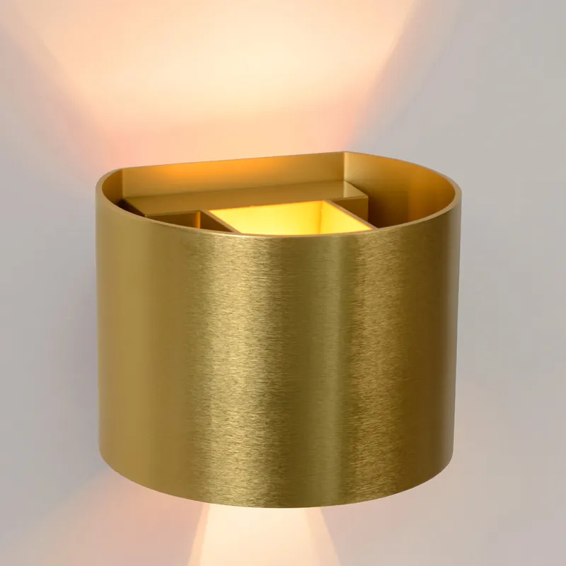 Nieuwe Collectie Lucide Xio wandlamp halfrond 10x10cm G9 goud mat