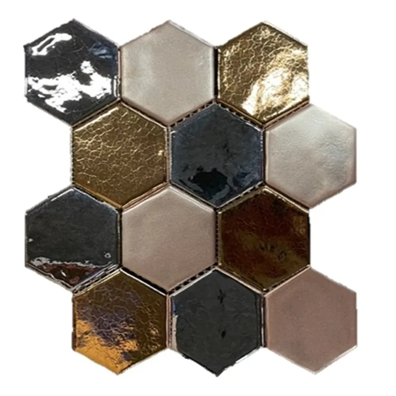 Terre d'Azur Hexagonale Mosaic wandtegel 28x30cm mix Wereldwijde Verzending