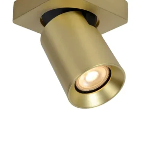 Trendy Lucide Nigel plafondlamp draaibaar 1x 5W goud mat