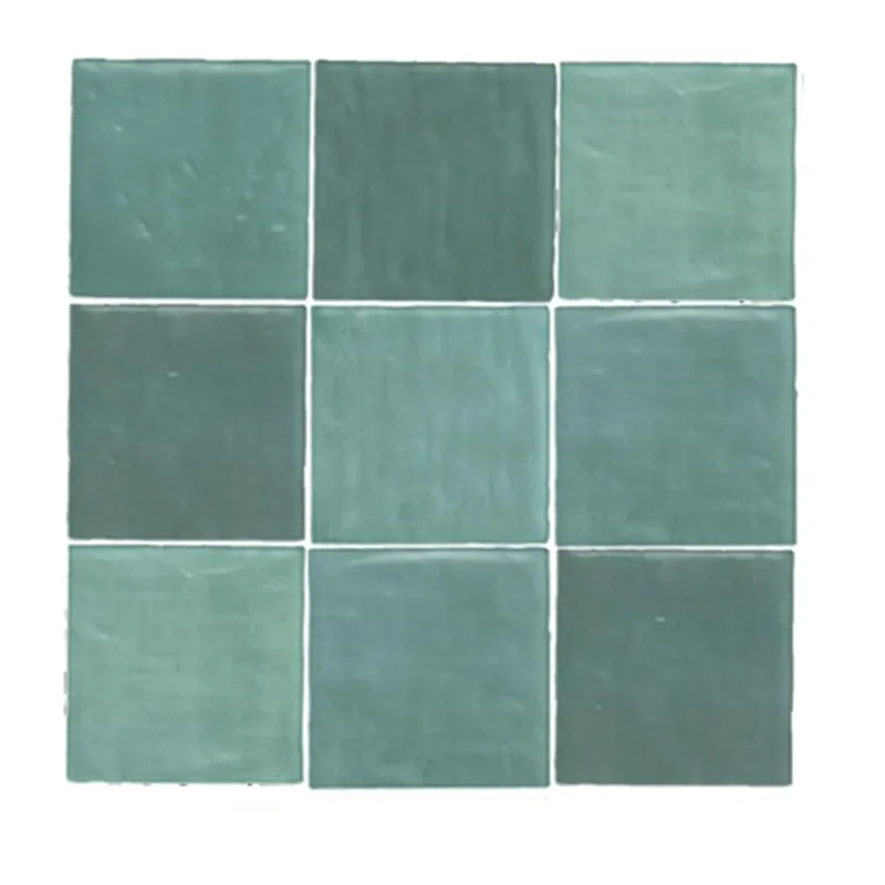 Terre d'Azur Maroc wandtegel 11.5x11.5cm groen - 29 stuks per doos Geld-Terug-Garantie