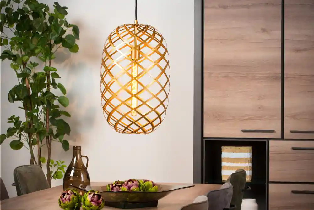 Lucide Wolfram hanglamp 32cm 1x E27 goud mat Beste Prijs