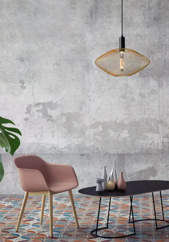 Betrouwbaar Lucide Mesh hanglamp 45cm 1x E27 goud mat