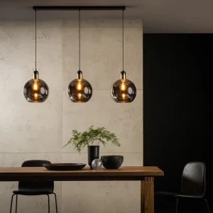 Op = Op Lucide Julius hanglamp 105cm 3x E27 zwart