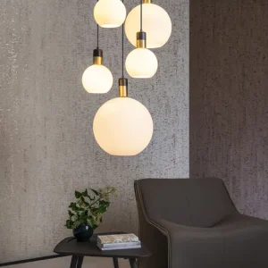Lucide Julius hanglamp 65cm 5x E27 wit Topkwaliteit