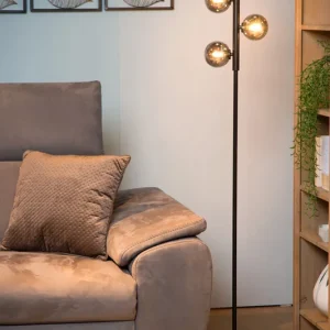 Topkwaliteit Lucide Tycho staande lamp 154cm 4x G9 zwart mat
