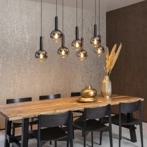 Lucide Marius hanglamp 130cm 7x E27 zwart Bestseller
