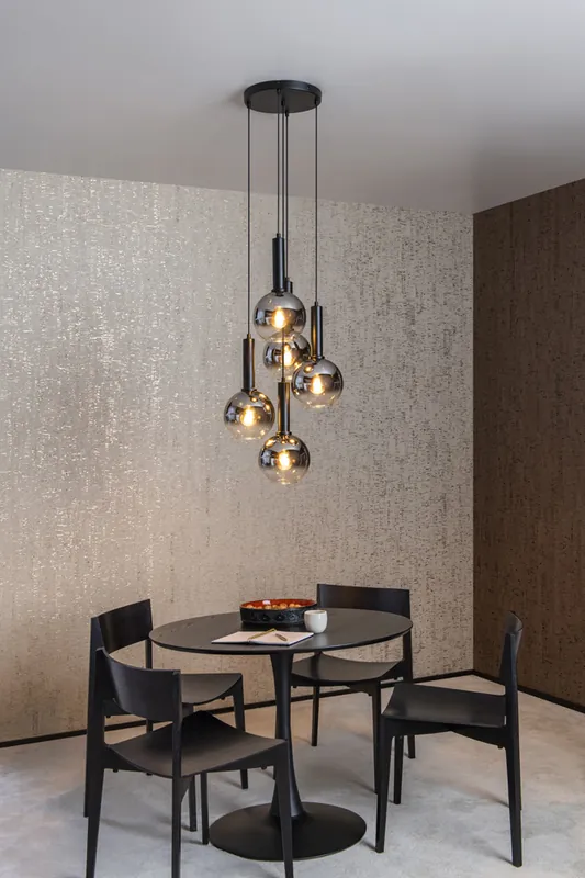In De Mode Lucide Marius hanglamp 55cm 5x E27 zwart