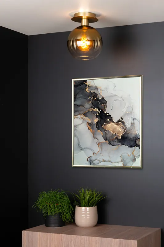 Beste Prijs Lucide Marius plafondlamp 20cm 1x E27 goud mat