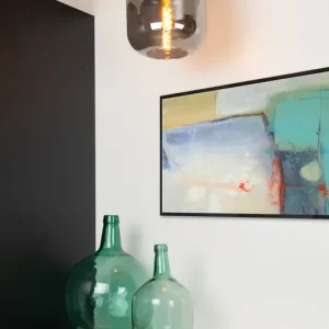 Ambachtelijk Lucide Joanet plafondlamp 25cm 1x E27 zwart