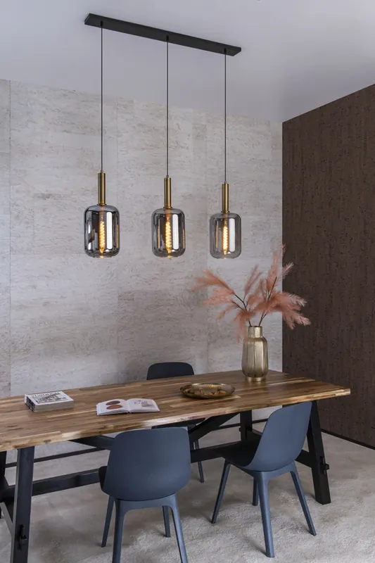 Lucide Joanet hanglamp 110cm 3x E27 zwart Exclusieve Aanbieding
