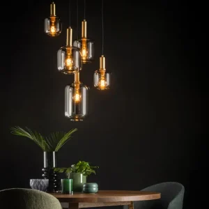 Lucide Joanet hanglamp 66cm 5x E27 zwart Betrouwbaar