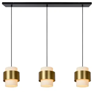 Dagaanbieding Lucide Firmin hanglamp 110cm 3x E27 goud mat