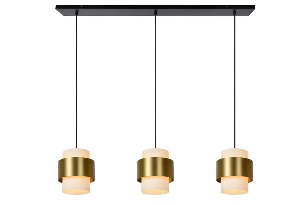 Dagaanbieding Lucide Firmin hanglamp 110cm 3x E27 goud mat