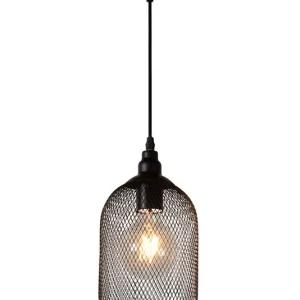 Lucide Mesh hanglamp 15cm 1x E27 zwart Garantie Inbegrepen
