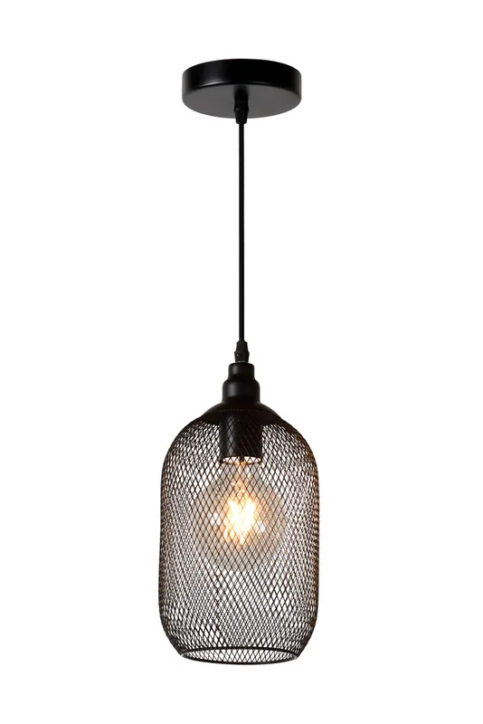 Lucide Mesh hanglamp 15cm 1x E27 zwart Garantie Inbegrepen