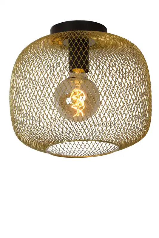 Lucide Mesh plafondlamp 30cm 1x E27 goud mat Budget