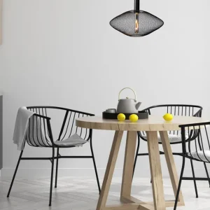 Tijdelijk Beschikbaar Lucide Mesh hanglamp 45cm 1x E27 zwart