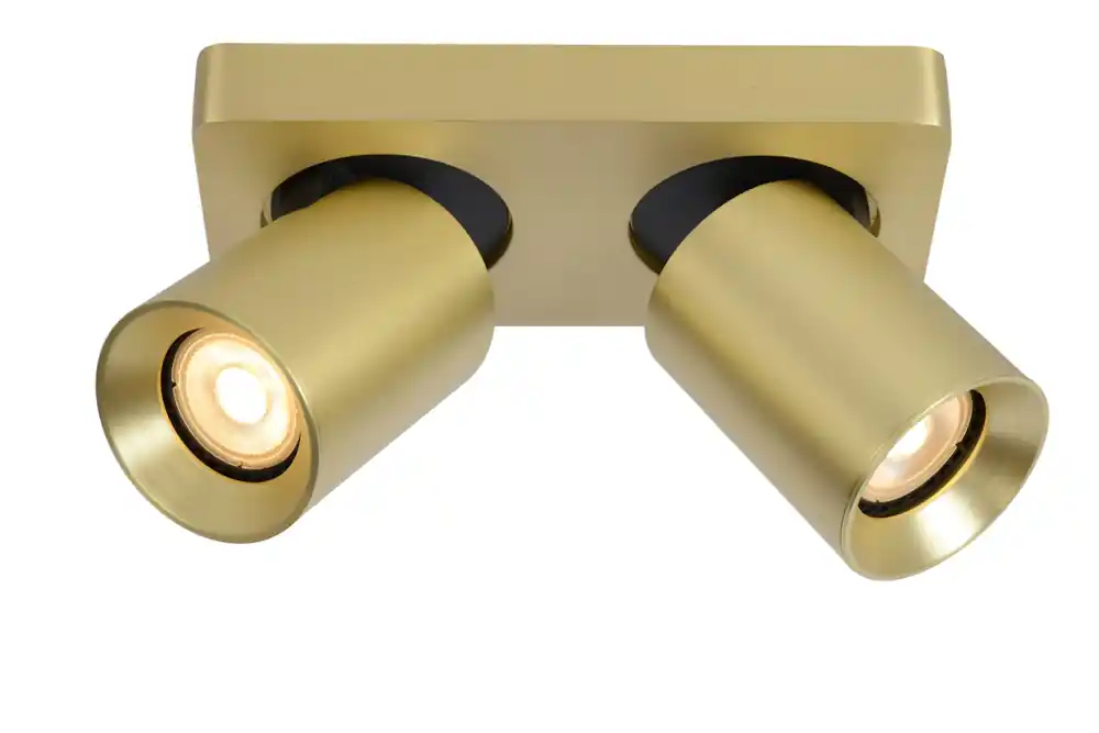 Lucide Nigel plafondlamp 2x 5W goud mat Finale Uitverkoop