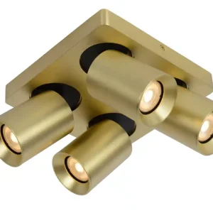 Korting Lucide Nigel plafondlamp 4x 5W goud mat