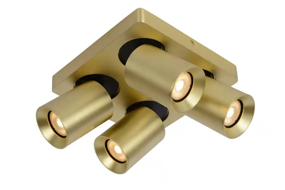 Korting Lucide Nigel plafondlamp 4x 5W goud mat