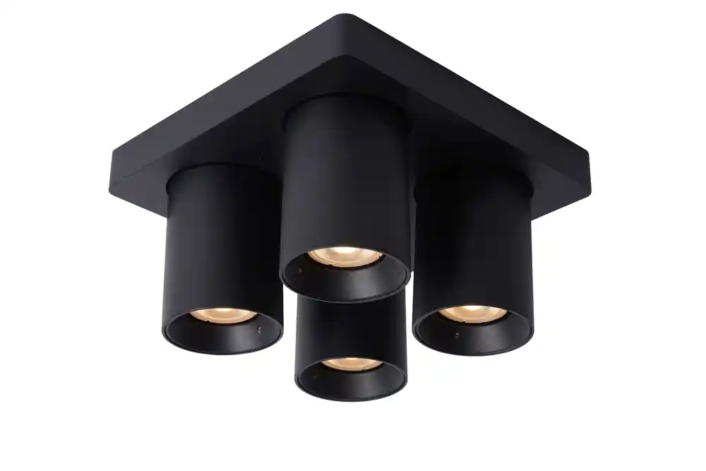 Gereduceerde Prijs Lucide Nigel plafondlamp 4x 5W zwart