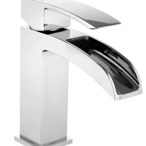 Sapho Ginko wastafelkraan met waterval uitloop chroom Garantie Inbegrepen