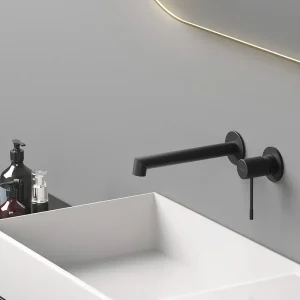 Premium Sapho Solaris inbouw wastafelkraan zwart mat