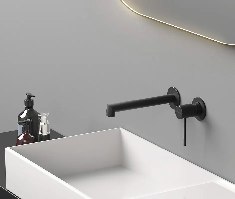Premium Sapho Solaris inbouw wastafelkraan zwart mat
