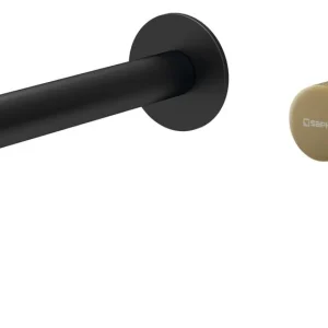 Sapho Solaris inbouw wastafelkraan zwart mat / goud PVD coating Nieuwe Collectie