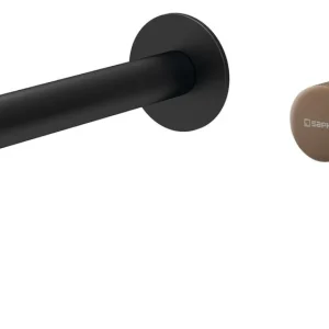 Koopje Sapho Solaris inbouw wastafelkraan zwart mat / koper PVD coating