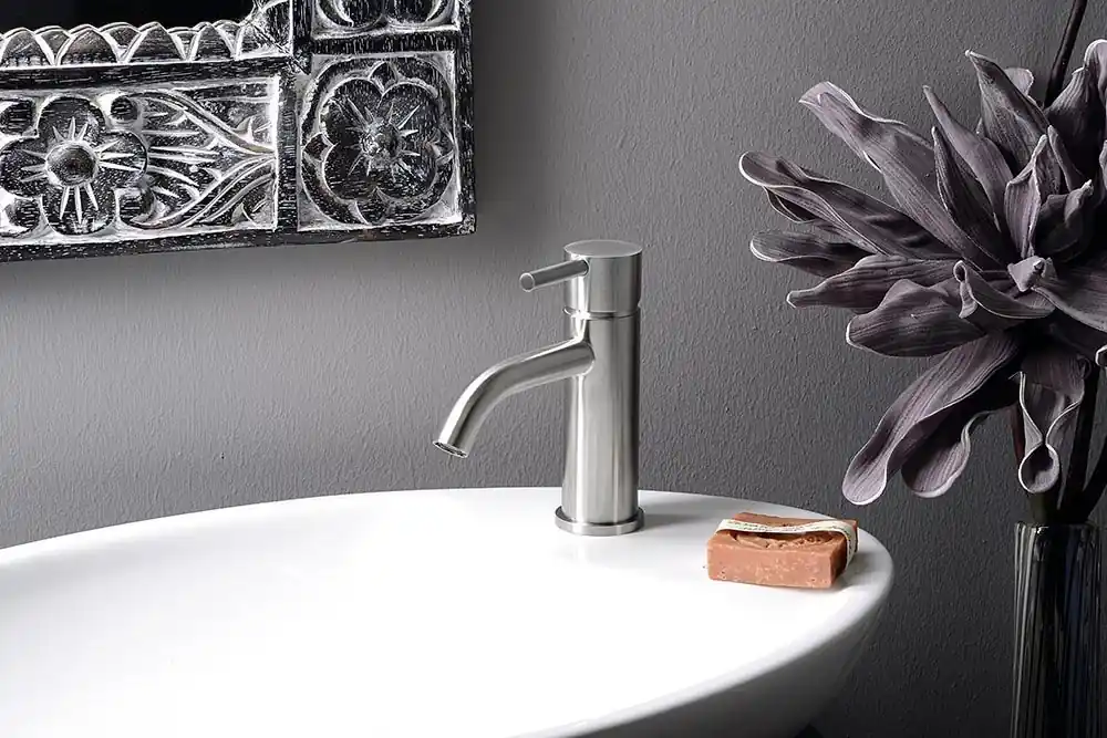 Betaalbaar Sapho Minimal wastafelkraan RVS