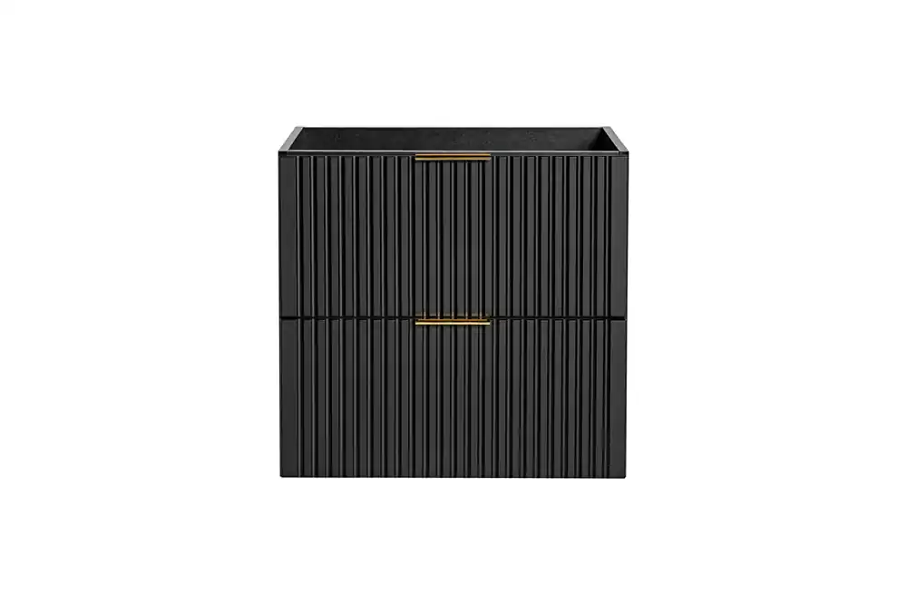 Comad Adele Black FSC onderkast met ribbelfront 60cm zwart mat Authentiek